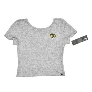NEW Certo Iowa Hawkeyes Scoop Back Tee Short Sleeve Top Gray Size Small